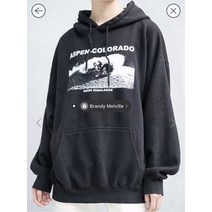가을 겨울 가슴 콜로라도 스키 프린트 레터링 루즈핏 후드 스키 맨투맨