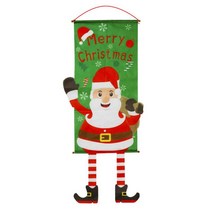 패브릭 크리스마스 교수형 장식 창 및 벽걸이 장식품, 산타