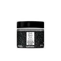 다크 블랙 컬러슈가 2mm / 칵테일 림 크리스탈 슈가 고메 200g, 다크블랙