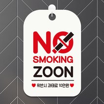 제제데코 휴무 화장실 매장 사무실 건물 문구 안내판 팻말 포맥스 표지판 제작 HA554노스모킹존2, HA554노스모킹존2사각30cm(화이트판), 1개