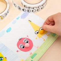 눈 코 입 스티커/ 컬러 얼굴/ 만들기 /롤 /꾸미기/ 눈코입 스티커 얼굴/ 붙이기/만들기재료/, 컬러입