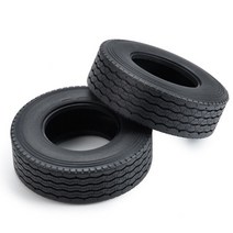 트랙터 트랙터부품YEAHRUN-고무 타이어 휠 44.5x28mm 타미야 1:14 RC 트레일러 트랙터 트럭 프론트 림 교, 02 2Pcs Tires