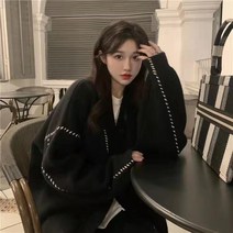 도니와 여성 스티치가디건 기본가디건 빅사이즈 투르ZA25