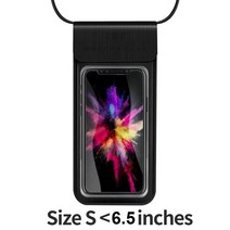 프리다이빙 방수 전화 케이스 커버 터치 스크린 핸드폰 드라이 다이빙 가방 파우치 넥 스트랩 아이폰 호환 Xiaomi 삼성 Meizu, [06] Black L Size