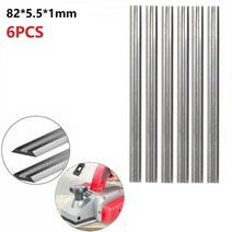 전기대패 전동대패 자동대패 6pcs 82x5 5x1 1mm 블레이드 나이프 makita dkp180 18v 핸드 헬드 목재 목공 기계 탄소강, 없음, 6개