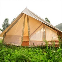 BOTEEN.CAMP A형텐트 4인용 감성텐트 면옥스포드 자외선차단 장박캠핑 돔형 글램핑, 면, 폴대형