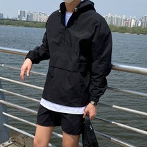 스톤 반집업 아노락 후드 바람막이 4color