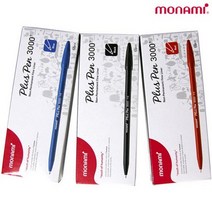 모나미 프러스펜 3000 12p, 흑색, 108개