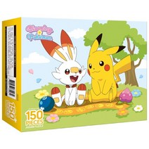포켓몬스터 100 150 500 조각 직소 퍼즐 모음, 포켓몬스터 150조각 피카츄와 염버니