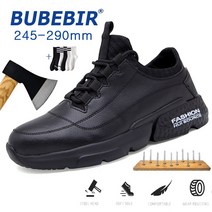 BUBEBIR® 2022 남성용 새 안전 신발 스파이크 방지 건설 현장 안전 신발 노동 보험 근로자 신발 방수 찌르기 방지 미끄럼 방지 통기성 여름 안전 신발 권장 안전 신발