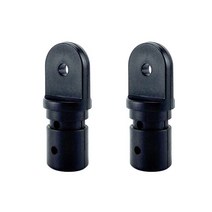 블랙 나일론 파이프 아이 엔드 캡 25mm 비미니 탑 피팅 하드웨어 해양 보트 요트 내부 캐노피 튜브 액세서리, [02] 2 PCS