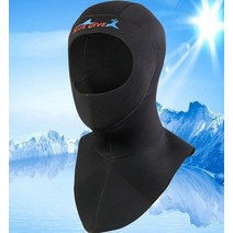 네오프렌 스쿠버 다이빙 후드 어깨 스노클링 장비 모자 모자 겨울 수영 따뜻한 잠수복, XL, 검은색