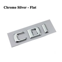 벤츠마크 3D ABS 블랙 크롬 문자 자동차 스티커 메르세데스 벤츠 C220 트렁크 로고 배지 블루텍 CDI 엠블럼, 05 CDI Flat Silver