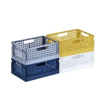 접이식 리빙박스 폴딩 수납 정리박스 (중), 색상:화이트