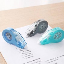 DELI 델리 점보 대용량 수정테이프 5mmx12M 수정화이트, 마카롱 블루 EH20201