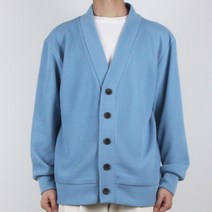 더셔츠스튜디오 유니섹스 세미 오버핏 골지 스타일 솔리드 가디건