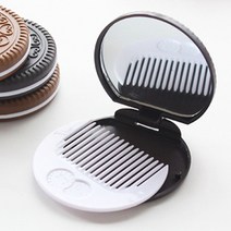 미니거울 예쁜 원형 손거울 미니빗 번들 셋트