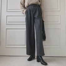 시크블랙 여성용 너르바 스트랩 와이드 슬랙스 PT8583K1A