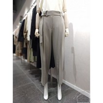 나이스클랍 여성용 벨티드 턱 팬츠