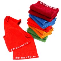 리빙유진 빠른흡수 면100% 스포츠타올 헬스 등산수건 세트, 쑥색, 5개