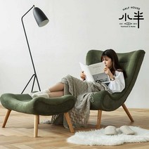 개인 소파의자 게으른 페브릭 소파 북유럽 캐주얼, 개인 (레귤러)블루 코듀로이(콤비네이션)