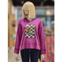 강아지 체크보드 후드 니트 BAKP15241(2243409)