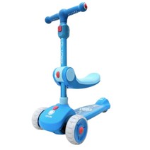 실내용 붕붕카겸용 유아동킥보드 블루 운동 5세 안전브레이크 대근육발달