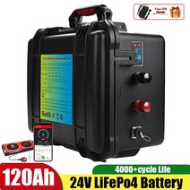몬스터벌크 전기자전거배터리 방수 IP67 Lifepo4 24V 120Ah 리튬 배터리 80lbs 스러스터 트롤링 모터 전기