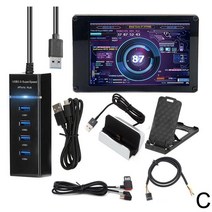 보조모니터 qhd 노트북 듀얼 모니터 세로모니터 USB 보조 디스플레이 3.5 인치 IPS DIY 컴퓨터 온도 모니터링 CPU GPU RAM HDD 아크릴 미니 ITX 케이스 AI, [03] C