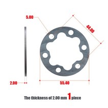자전거 브레이크 2/4/5mm 전자 자전거 전기 스쿠터 브레이크 패드 스페이서 여섯 구멍 디스크 와셔 휠 알루