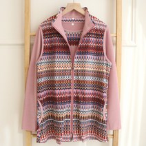 할머니옷선물 봄미쏘니 핑크 조끼 긴팔티셔츠 세트 앙상블 어르신옷 70대80대90대생신선물