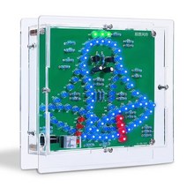 스피커 유닛 자작 스피커 dyi dc 4.5-5v 스윙 윈드 차임 벨 윈드벨 led 깜박임 diy 키트 전자 용접 교육 교육 스위트 led 윈드 벨 선물, 아크릴 케이스 포함