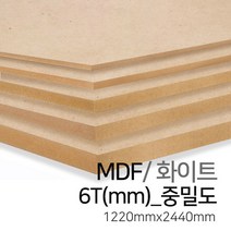 우드백화점 MDF화이트3T~30T_1220x2440 MDF/합판/목재/인테리어, 6Tx1220x2440(중밀도)