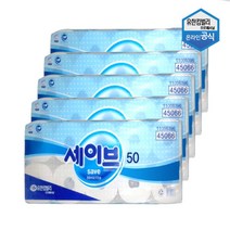 유한킴벌리 세이브 두루마리 화장지 50m 10롤 x 5팩 대용량 45066, 단품없음