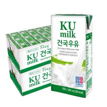 건국우유 멸균우유 200ml 48팩, 48개