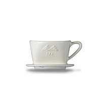 멜리타 Melitta 커피 드리퍼 도자기제 일본제 계량스푼 12잔용 화이트 도자기 필터 시리즈 SFT1×1