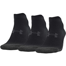 언더아머 Under Armour Adult Performance Tech 로우 컷 양말 여러 쌍, Large, Black (3-pairs)