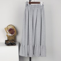 퍼니걸스 9525 데일리 밴딩 무지 포켓 프릴 롱 스커트 여성의류