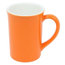 킴스아트 컬러 롱머그잔 450ml (오렌지) 카페 도자기