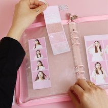인생 네컷 앨범 초음파 포토북 사진첩 리필 수방스토어, 핑크, 바인더식20장[인생네컷10장/하루필름10장]