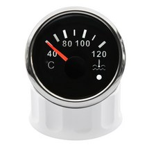 자동차온도게이지 디지털 수온 게이지 온도계 수온계 52mm 빨간색/7 색 백라이트 40 120 섭씨 해양 보트 9-32V, [01] Red Backlight