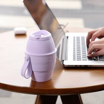 푹컵 접는 예쁜 텀블러 (원톤), 라벤더 포그 (원톤)