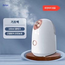 모공 홈케어 스팀기 안면 관리 스티머 피부 페이셜 얼굴 스팀 수분 헤어 페이스, 【베이스 화이트】클렌징 수분(핫스프레이)