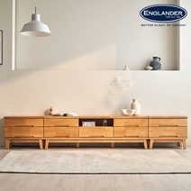 잉글랜더 그로브 고무나무 원목 거실장 2800, 내츄럴원목