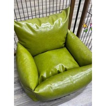 애견소파 빈백 북유럽 가죽소파 애견침대, 아보카도 그린 48x58 (cm)