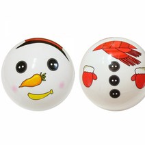 (3세트묶음)눈사람 얼굴과 몸통 세트 탱탱볼 비치볼