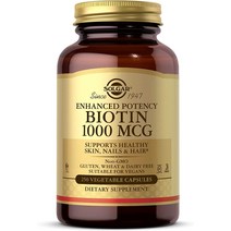 솔가 비오틴 1000mcg 헬시 메타볼리즘 비타민B 250베지캡슐 Solgar, 1개