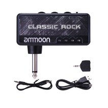 버스킹앰프 일렉 기타앰프 Ammoon am-5g 무선 5.8g 시스템 충전식 오디오 송신기 및 수신기 ism band 액세서리, 암문 블랙