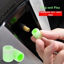 스템 오토바이 자전거용 범용 발광 타이어 밸브 캡 자동차 휠 허브 방진 림 스템 노즐 커버, 03 4PCS  yellow