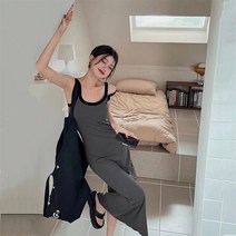Z3JC 블랙 나시룩 여름 오프닝 트임 민소매예요 여성 롱원피스